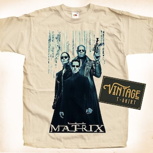 Matrix V1 TShirt Vintage Natural color Men&#39;s TShirt DTG Digital Print SIZES S M L XL 2XL 3XL 4XL 5XL