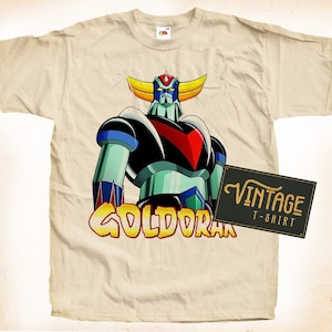 Goldorak V2 TShirt Vintage Natural color Men&#39;s TShirt DTG Digital Print SIZES S M L XL 2XL 3XL 4XL 5XL