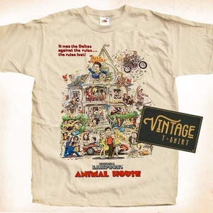 Animal House V2 TShirt Vintage Natural color Men&#39;s TShirt DTG Digital Print SIZES S M L XL 2XL 3XL 4XL 5XL