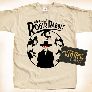 Who Framed Roger Rabbit V2 TShirt Vintage Natural color Men&#39;s TShirt DTG Digital Print SIZES S M L XL 2XL 3XL 4XL 5XL