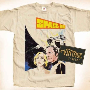Space 1999 V2 TShirt Vintage Natural color Men&#39;s TShirt DTG Digital Print SIZES S M L XL 2XL 3XL 4XL 5XL