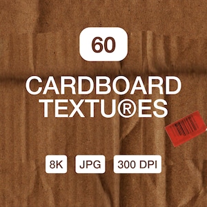 60 Real Scanned Cardboard Textures | 8K | Brown Cardboard Digital Backgrounds, Crafts, Graphic Design, Commercial Use,  High Resolution