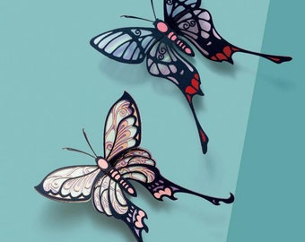 Chorinea Octauius Schmetterling: Handgemachtes 3D-Modell Puzzle