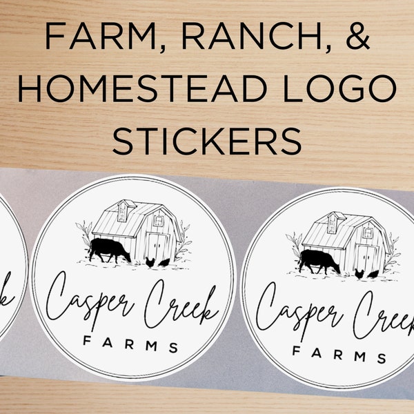 Custom Farm Ranch Homestead Logo Sticker