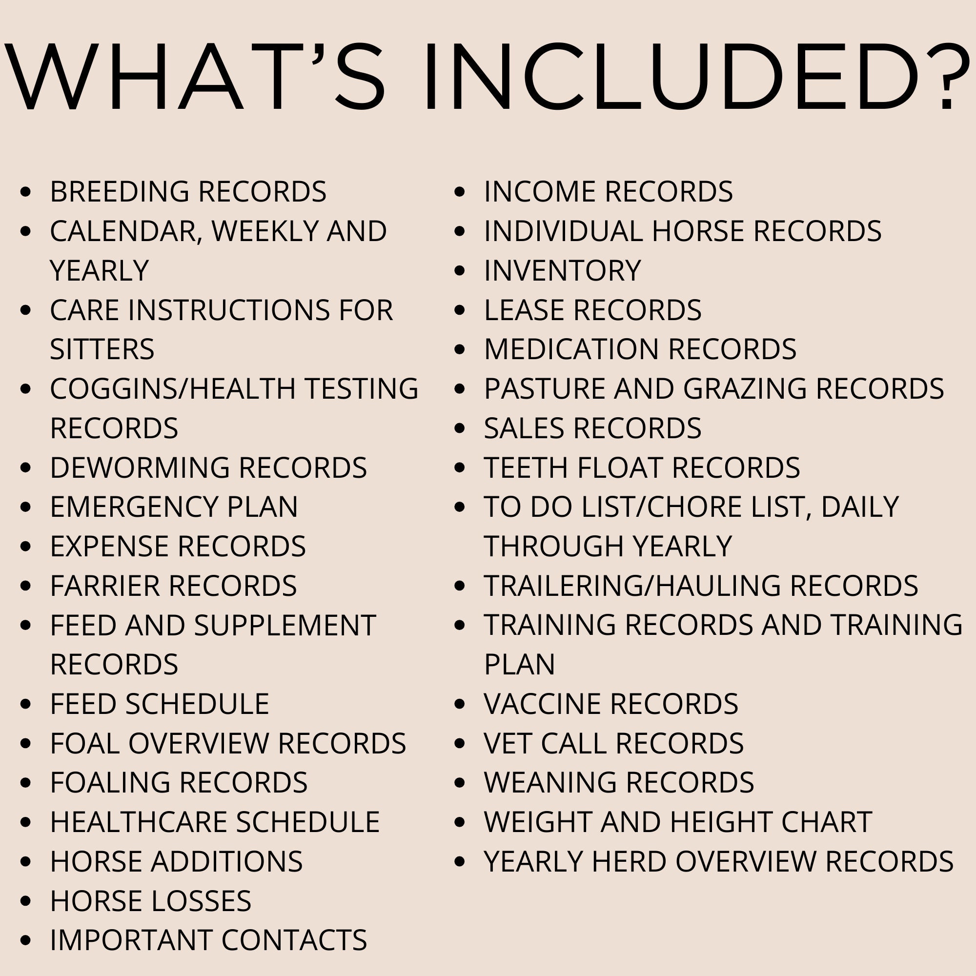 The Complete Horse Record Book - Etsy