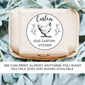 Custom Egg Carton Stickers