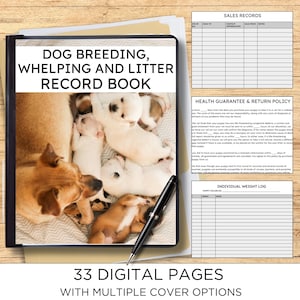 Dog Breeding, Whelping, and Litter Record Book - Digital Copy