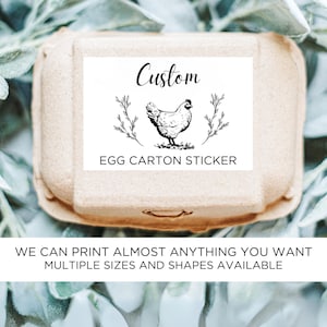 Custom Egg Carton Stickers