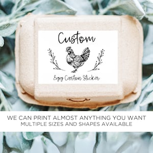 Custom Egg Carton Stickers