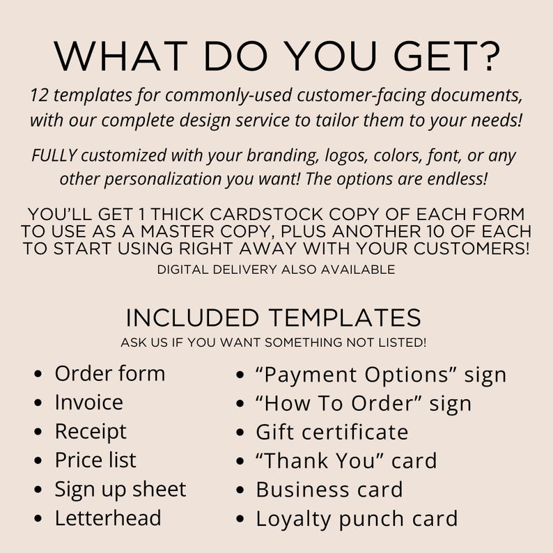 Custom Branded Template Bundle for Customer-facing Documents - for Farm ...
