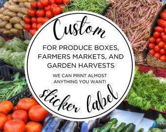 Custom Produce and Garden Harvest Stickers