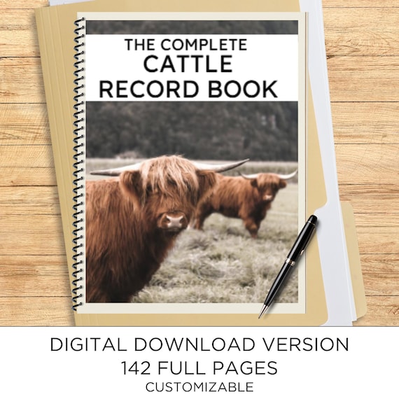 The Complete Cattle Record Book - Digital Copy