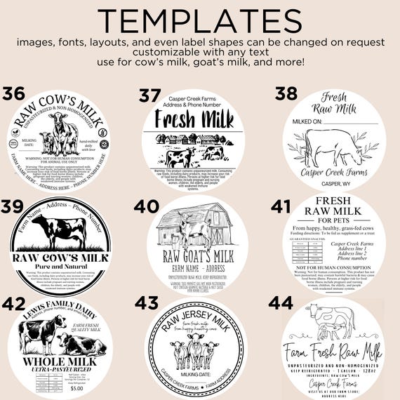 Classic Black and White Product Label Sticker Black & White Pouch Label Template / Beauty Product Label  main image 4