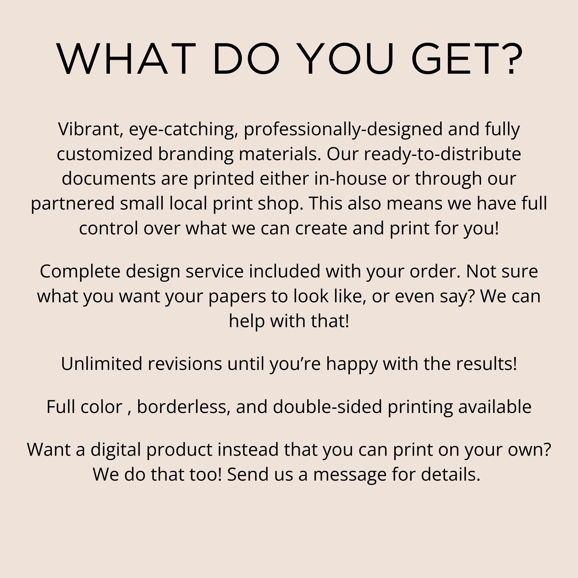 Custom Branded Template Bundle for Customer-facing Documents - for Farm ...