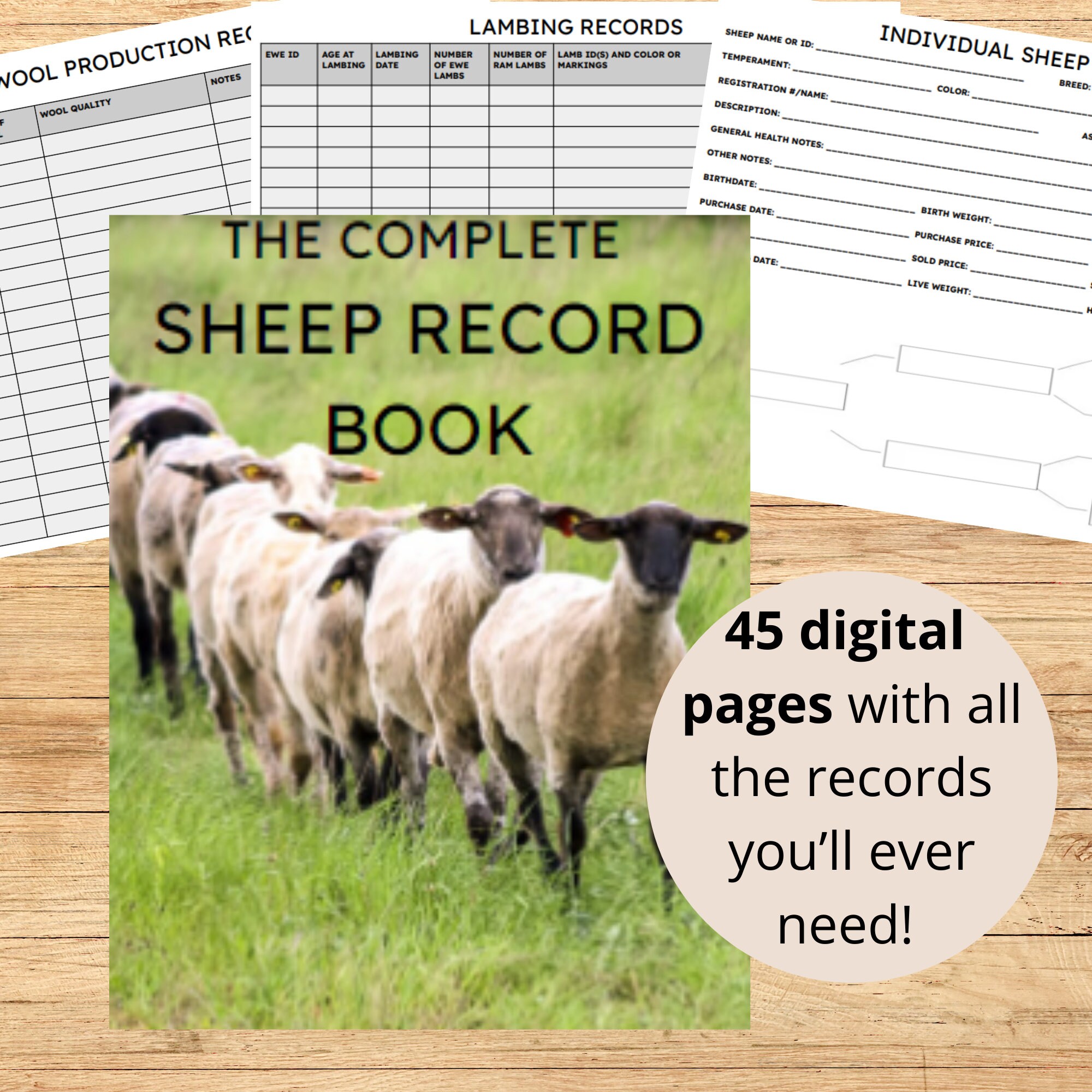 The Complete Sheep Record Book Etsy