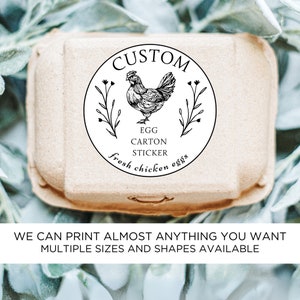 Custom Egg Carton Stickers
