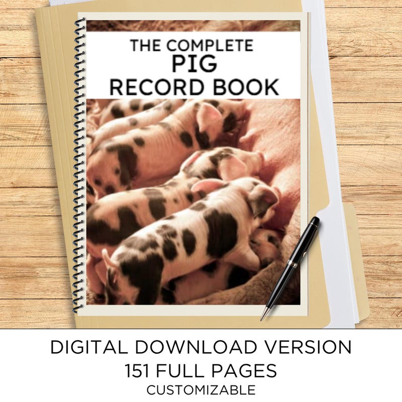 Breeding Chart.pdf Pig Record Book Keeping - Etsy