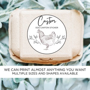 Custom Egg Carton Stickers