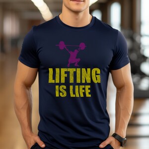 Weightlifting Shirt, Lifting Is Life, Bodybuilding Motivation T-Shirt, Graphic Tee for Gym Enthusiasts, Fitness T-Shirt for Athletes