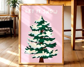 Impression De Noël Avec Des Taches De Flocons De Neige Et Un Motif Du