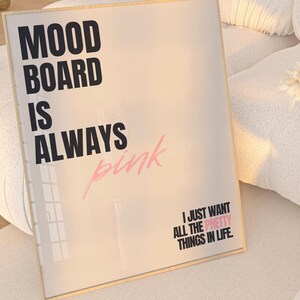 Pink Art Prints Pink Retro Wall Art Preppy Room Decor Aesthetic Poster Pink Preppy Wall Art Girls Room Decor Bedroom Art Cute Apartment Art