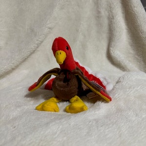TY Beanie Babies Gobbles -1996 Tag Errors, Mint, Rare
