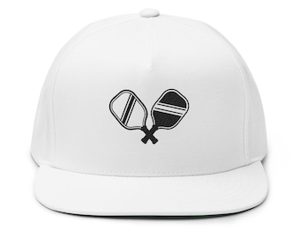 Gorra de pickleball bordada, gorra de visera plana, regalo de pickleball