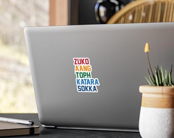ATTLA Zuko Aang Toph Sokka Katara pegatina