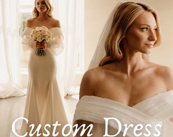 Couture Wedding Dress Sewing, Bespoke Unique Design Creation, Individual Style Bridal Gown