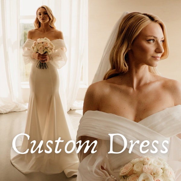 Couture Wedding Dress Sewing, Bespoke Unique Design Creation, Individual Style Bridal Gown