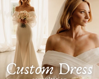 Bespoke Bridal Gown, Sketch to Reality Bridal Gown, Bridal Stylist Consultation