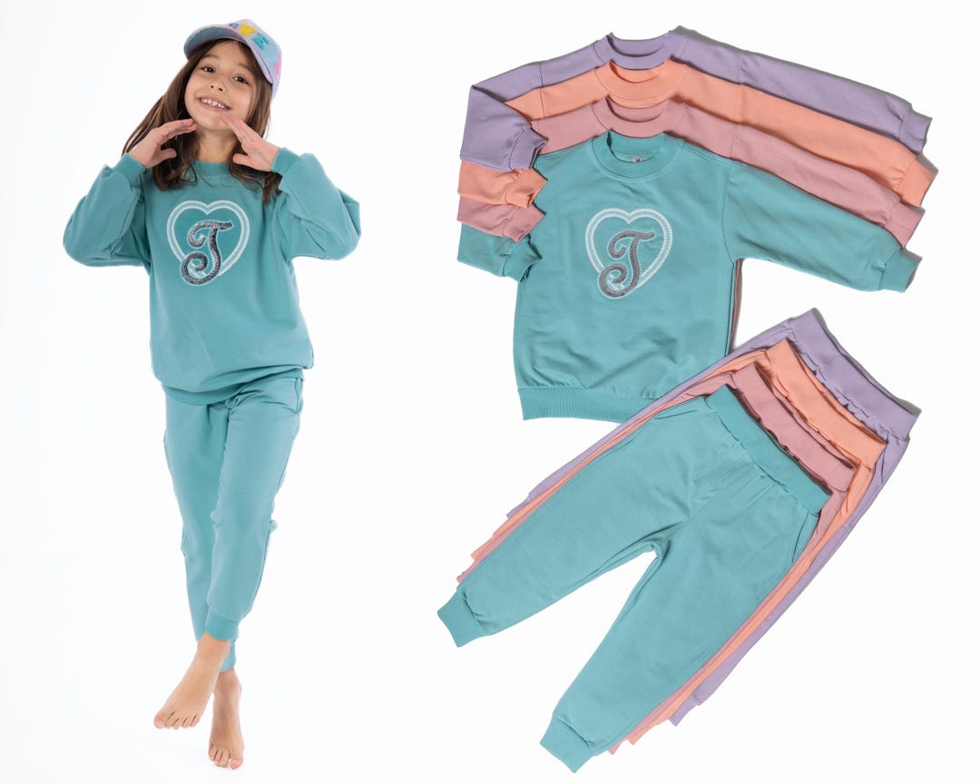 BRE Breeze Girl's Tracksuit with Glittery Printed Text 84 Years, Dark Grey Melange - Lehi main image 0