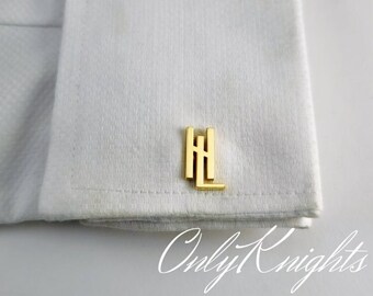 Valentine's Day Gift, Initials Cufflinks, Personalized cufflinks, Groomsmen gifts, Father's Day Gift, Groom Wedding Cufflinks