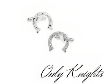 Cufflinks for Horse Lovers, Ideal for Weddings, Equestrian Enthusiasts, Stylish Men's Accessories, Horseshoe-Inspired Cufflinks