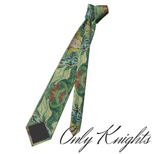 vincent van gogh tie, artist tie, green vincent van gogh tie, unique gift for artist