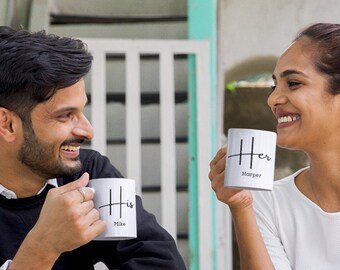 Personalized Valentines Day Mug, Valentines Day Gift Mug, Personalized Mr & Mrs Coffee Mugs, Custom Names Mug, Couple Mugs, His and Her Mugs