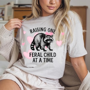 Funny Mom Life Raccoon SVG: Feral Child Design (Digital Download