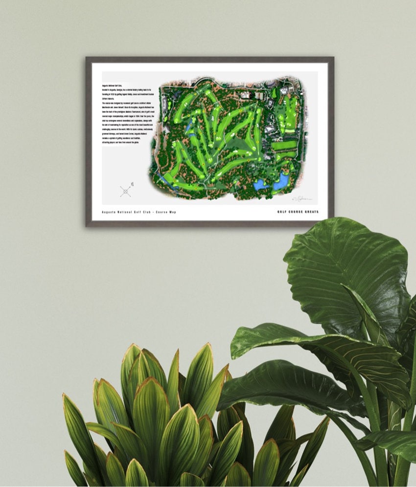 Augusta National Golf Club, Masters Golf Course Map, Masters Tournament ...