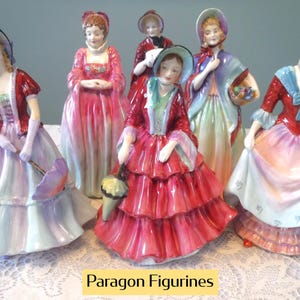 Paragon Vintage Figurines: Royal Single Warrant, Variety of Ladies, English Bone China, Rare Collectibles
