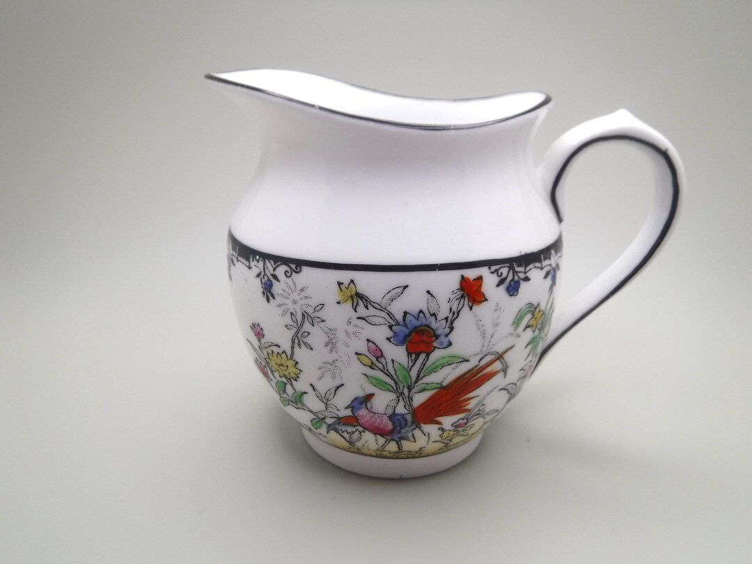 Melba Milk Jug Floral English Bone China Etsy