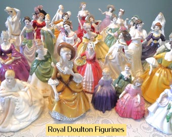 Royal Doulton Vintage Figurines: Variety of Figures, Pretty Ladies, Figure of the Year, England