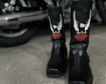 Vintage Harley Davidson Harness Boots