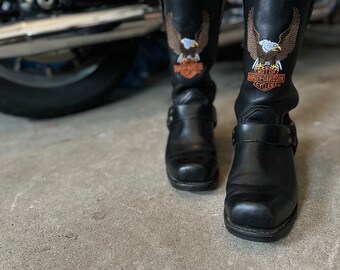 Vintage Harley Davidson Harness Boots