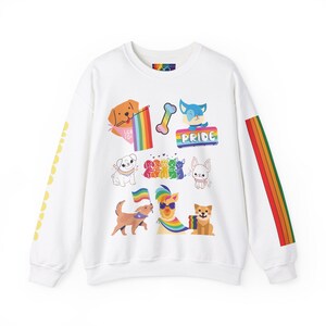 Sudadera con capucha unisex con dibujo de perro peculiar para celebrar el orgullo LGBTQIA+