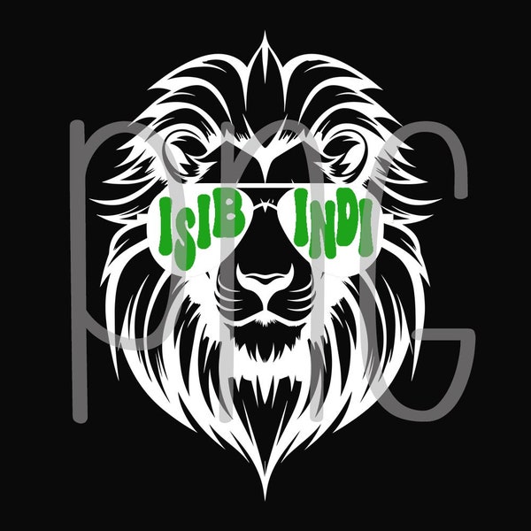 Isibindi Lion with Glasses Trendy Tee Shirt Design Printable PNG Digital Art Ron Clark House RCA