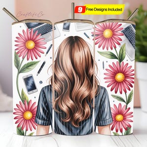 Secretary Tumbler Wrap PNG, Office Squad Sublimation Design, Assistant 20oz Tumbler Digital download, Coworker Tumbler Digital Design