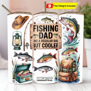 Fishing dad 20oz skinny tumbler sublimation design Bass fish Fisherman quote Lake life Straight wrap PNG Waterslide Digital download