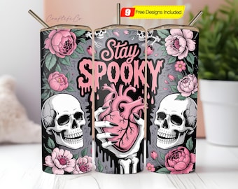 Opakowanie na kubek na Halloween, kubek Spooky Vibes PNG, projekt kubka na Halloween, kubki na Halloween png, upiorne opakowanie na kubek, chudy kubek 20 uncji