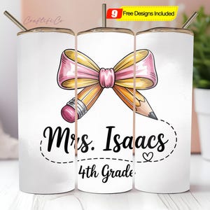 Teacher Gift Personalized Tumbler PNG, Gift for Teacher, Custom Teacher Gift, Teacher Appreciation Gift, Teacher Tumbler Wrap
