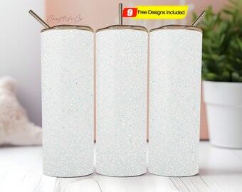 White Glitter Tumbler PNG Sublimation Design Tumbler 20oz Skinny tumbler Silver Tumbler Design Tumbler Design gray Sublimation Marble